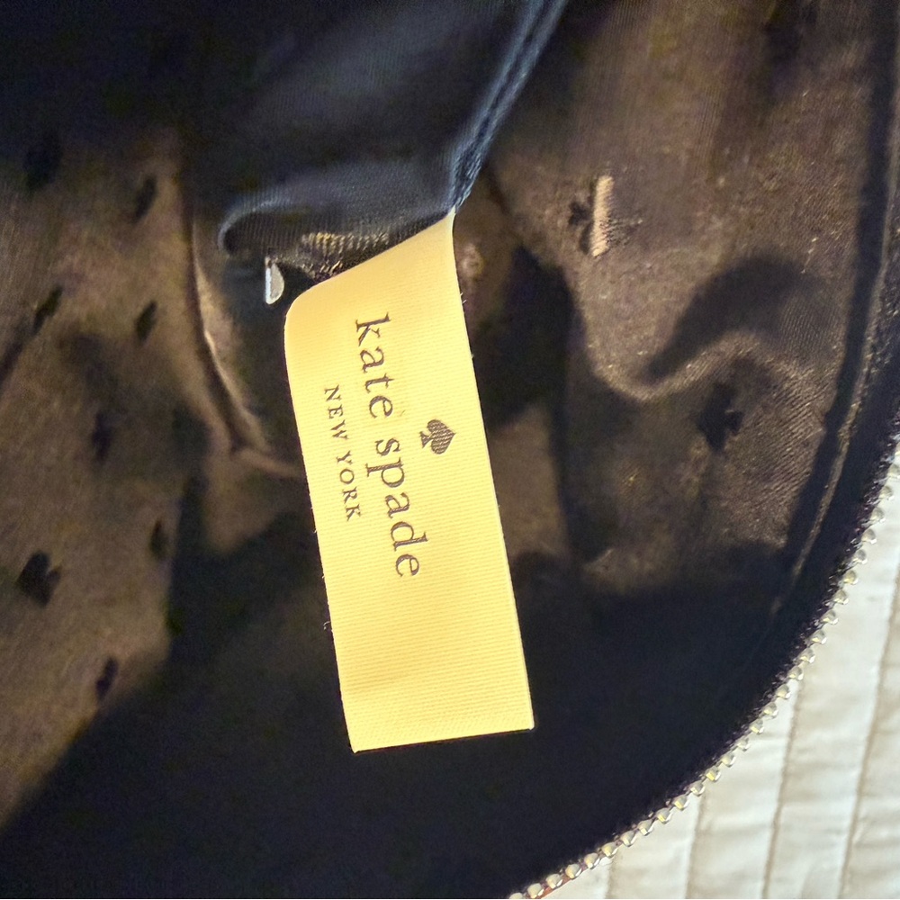 kate spade Black & White Floral Zip Pouch Set with Black Wristlet - Picture 5 of 8